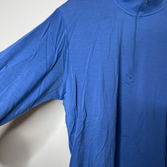 Smartwool men blue half zip merino wool top sz M/L - Picture 6 of 7